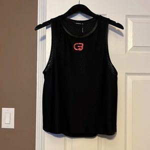 Koral sleeveless Cyclebar shiney Netz tank